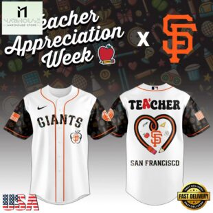 San Francisco Giants MLB X Teacher Appreciation Week Baseball Jersey Shirt