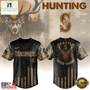 Seattle Mariners MLB x Deer Hunting Baseball Jersey Shirt