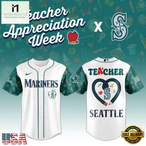 Seattle Mariners MLB X Teacher Appreciation Week Baseball Jersey Shirt