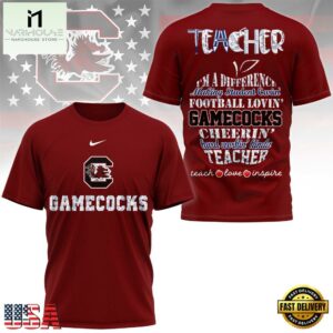South Carolina Gamecocks Teacher Pride Unisex 3D Shirt