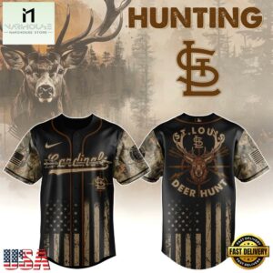 St. Louis Cardinals MLB x Deer Hunting Baseball Jersey Shirt