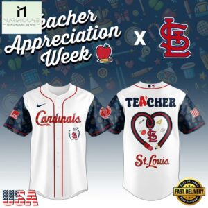 St. Louis Cardinals MLB X Teacher Appreciation Week Baseball Jersey Shirt
