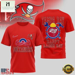 Tampa Bay Buccaneers NFL Happy Labor Day 2025 Uniesx 3D Shirt