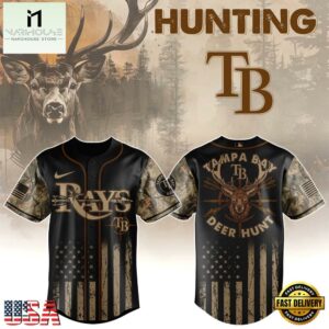 Tampa Bay Rays MLB x Deer Hunting Baseball Jersey Shirt