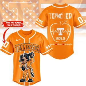 Tennessee Volunteers Mascot Teacher Appreciation Month Baseball Jersey