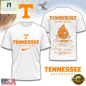 Tennessee Volunteers NCAA Jesus In My Heart 3D Shirt