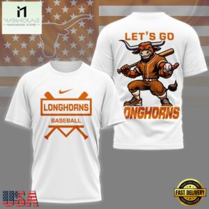 Texas Longhorns NCAA Baseball 3D Shirt