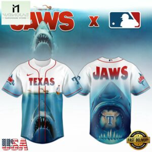 Texas Rangers MLB x JAWS Baseball Jersey Shirt For Fans