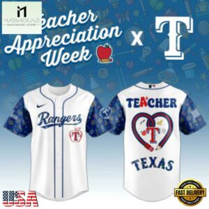 Texas Rangers MLB X Teacher Appreciation Week Baseball Jersey Shirt