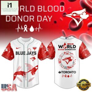 Toronto Blue Jays MLB x World Blood Donor Day Baseball Jersey For Fans