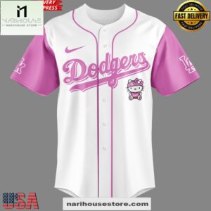 2025 Los Angeles Dodgers x Hello Kitty Special Edition Custom Jersey Shirt