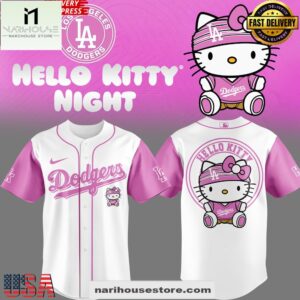 2025 Los Angeles Dodgers x Hello Kitty Special Edition Custom Jersey Shirt