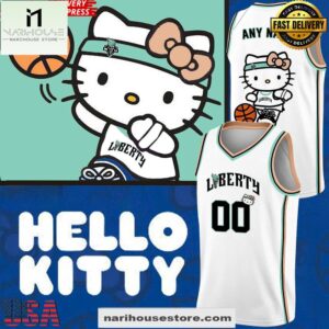 2025 New York Liberty x Hello Kitty Edition Custom Basketball Jersey