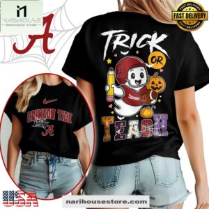 Alabama Crimson Tide NCAA Halloween Trick Or Teach T-Shirt