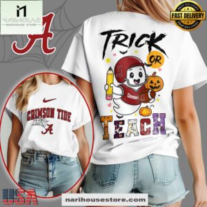 Alabama Crimson Tide NCAA Halloween Trick Or Teach T-Shirt