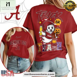 Alabama Crimson Tide NCAA Halloween Trick Or Teach T-Shirt