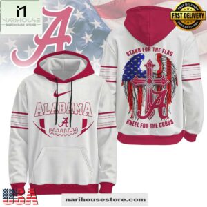 Alabama Crimson Tide NCAA Stand For The Flag Kneel For The Cross Hoodie