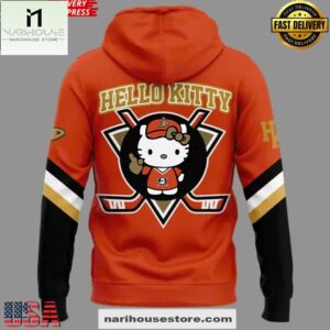 Anaheim Ducks x Hello Kitty Plush Pack Special All Over Print Unisex Hoodie