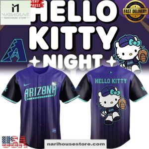 Arizona Diamondbacks 2025 City Connect Hello Kitty Baseball Jersey Shirt