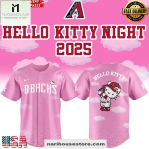Arizona Diamondbacks x Hello Kitty Night 2025 Baseball Jersey Shirt