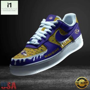 Baltimore Ravens NFL Air Force 1 Shoes For Fans