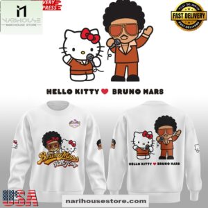 Bruno Mars x Hello Kitty Las 50th Anniversary Special Edition White Sweatshirt