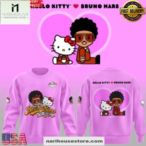 Bruno Mars x Hello Kitty Las Vegas 50th Anniversary Special Edition Pink Sweatshirt