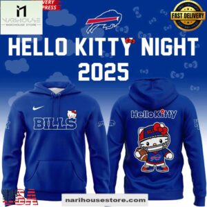Buffalo Bills x Hello Kitty 2025 Blue 3D Hoodie Shirt