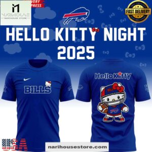 Buffalo Bills x Hello Kitty 2025 Blue Unisex 3D Shirt