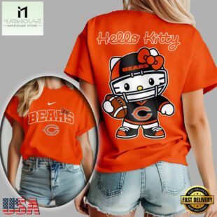 Chicago Bears NFL x Hello Kitty All Over Print Shirt
