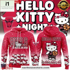 Chicago Bulls Hello Kitty Night Limited All Over Print Unisex Hoodie