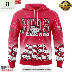 Chicago Bulls Hello Kitty Night Limited All Over Print Unisex Hoodie