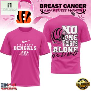 Cincinnati Bengals 2025 NFL Breast Cancer October Limited Edition 3D Shirt