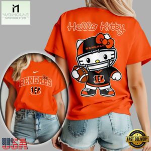 Cincinnati Bengals NFL x Hello Kitty All Over Print Shirt