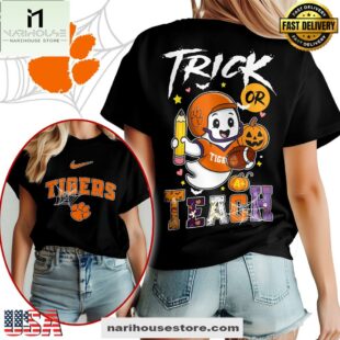 Clemson Tigers NCAA Halloween Trick Or Teach T-Shirt