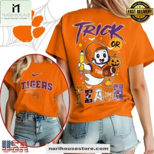 Clemson Tigers NCAA Halloween Trick Or Teach T-Shirt