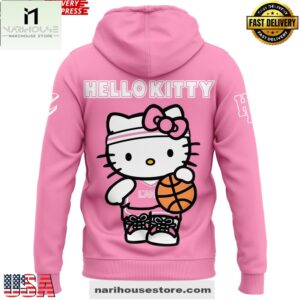 Cleveland Cavaliers x Hello Kitty 2025 Pink All Over Print Unisex Hoodie