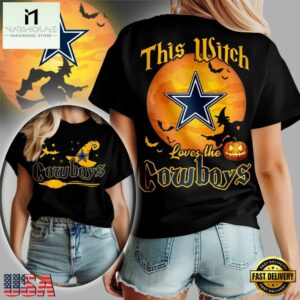Dallas Cowboys 2025 NFL Halloween Witch Unisex 3D Shirt