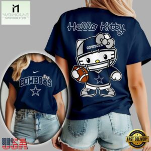 Dallas Cowboys NFL x Hello Kitty All Over Print Shirt