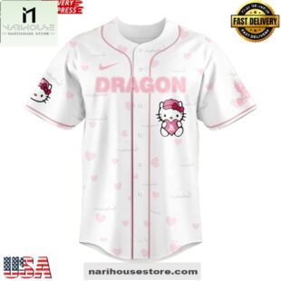 Dayton Dragons Hello Kitty Night 2025 Baseball Jersey Shirt