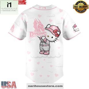 Dayton Dragons Hello Kitty Night 2025 Baseball Jersey Shirt