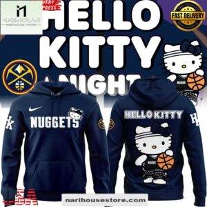Denver Nuggets x Hello Kitty Night Limited All Over Print Hoodie Shirt
