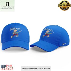 Detroit Lions 50s Retro Mascot Royal Blue Cap