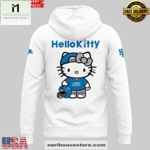 Detroit Lions x Hello Kitty 2025 White 3D Hoodie Shirt