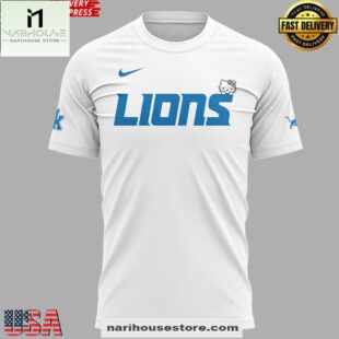 Detroit Lions x Hello Kitty 2025 White Unisex 3D Shirt