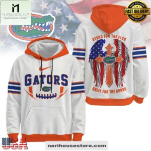 Florida Gators NCAA Stand For The Flag Kneel For The Cross Hoodie