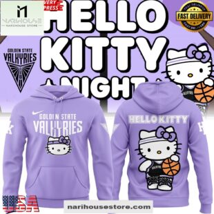 Golden State Valkyrie x Hello Kitty Night Special Edition All Over Print Hoodie Shirt