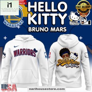Golden State Warriors Hello Kitty x Bruno Mars Special All Over Print Hoodie Shirt
