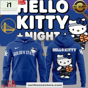 Golden State Warriors x Hello Kitty Night Edition All Over Print Hoodie Shirt