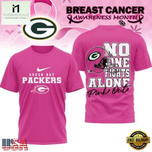 Green Bay Packers 2025 NFL Breast Cancer October Limited Edition 3D Shirt